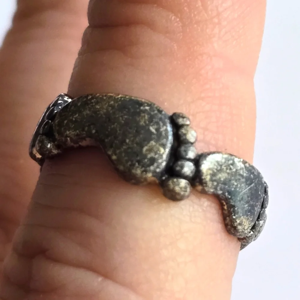 Vintage feet ring foot Thailand .925 Sterling Silver size 7 seven